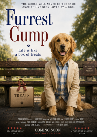 Furrest Gump – Personalised Pet Movie Poster