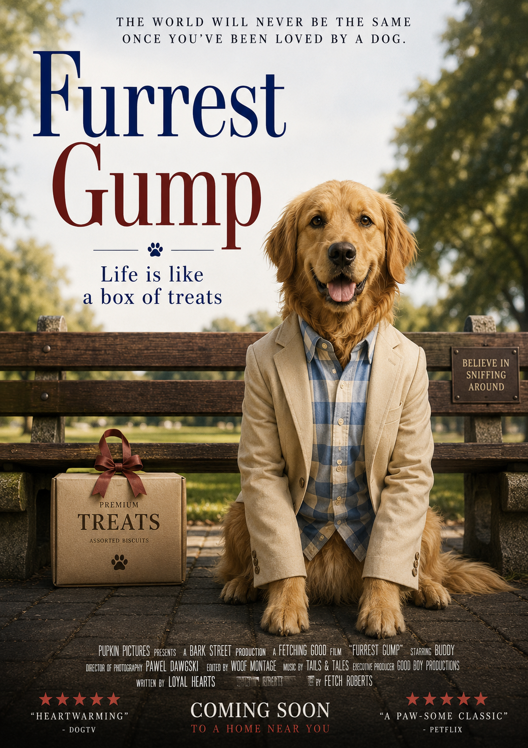 Furrest Gump – Personalised Pet Movie Poster