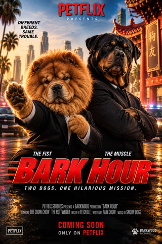 Bark Hour – Personalised Dog Movie Poster
