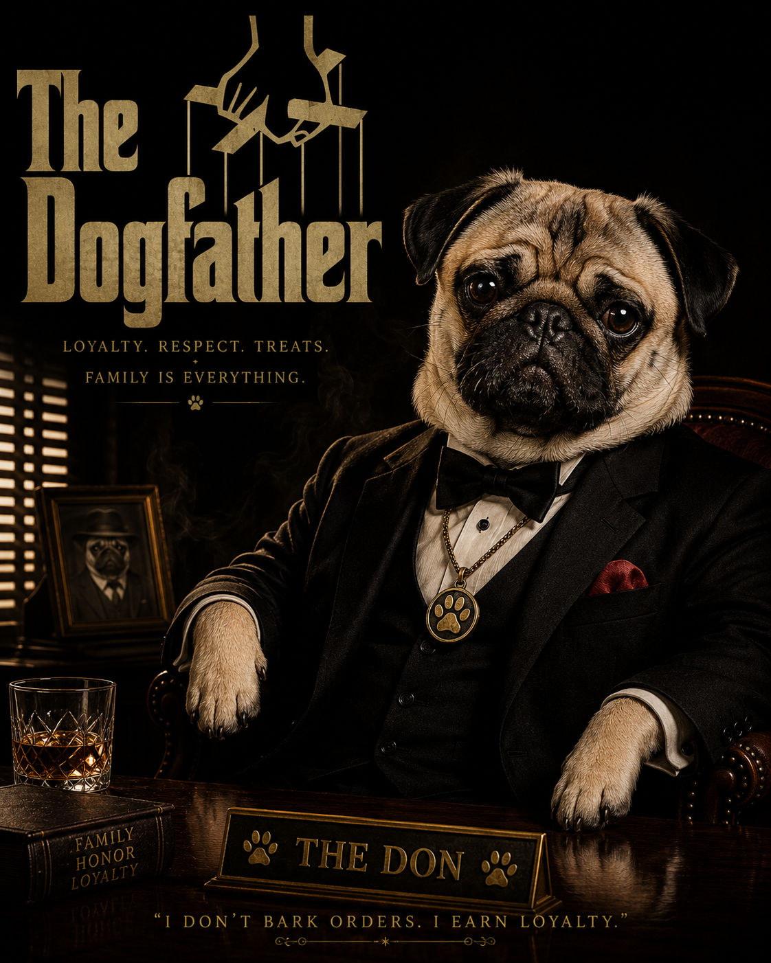 The Dogfather – Personalised Pet Movie Poster
