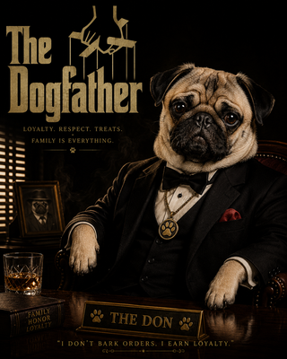 The Dogfather – Personalised Pet Movie Poster