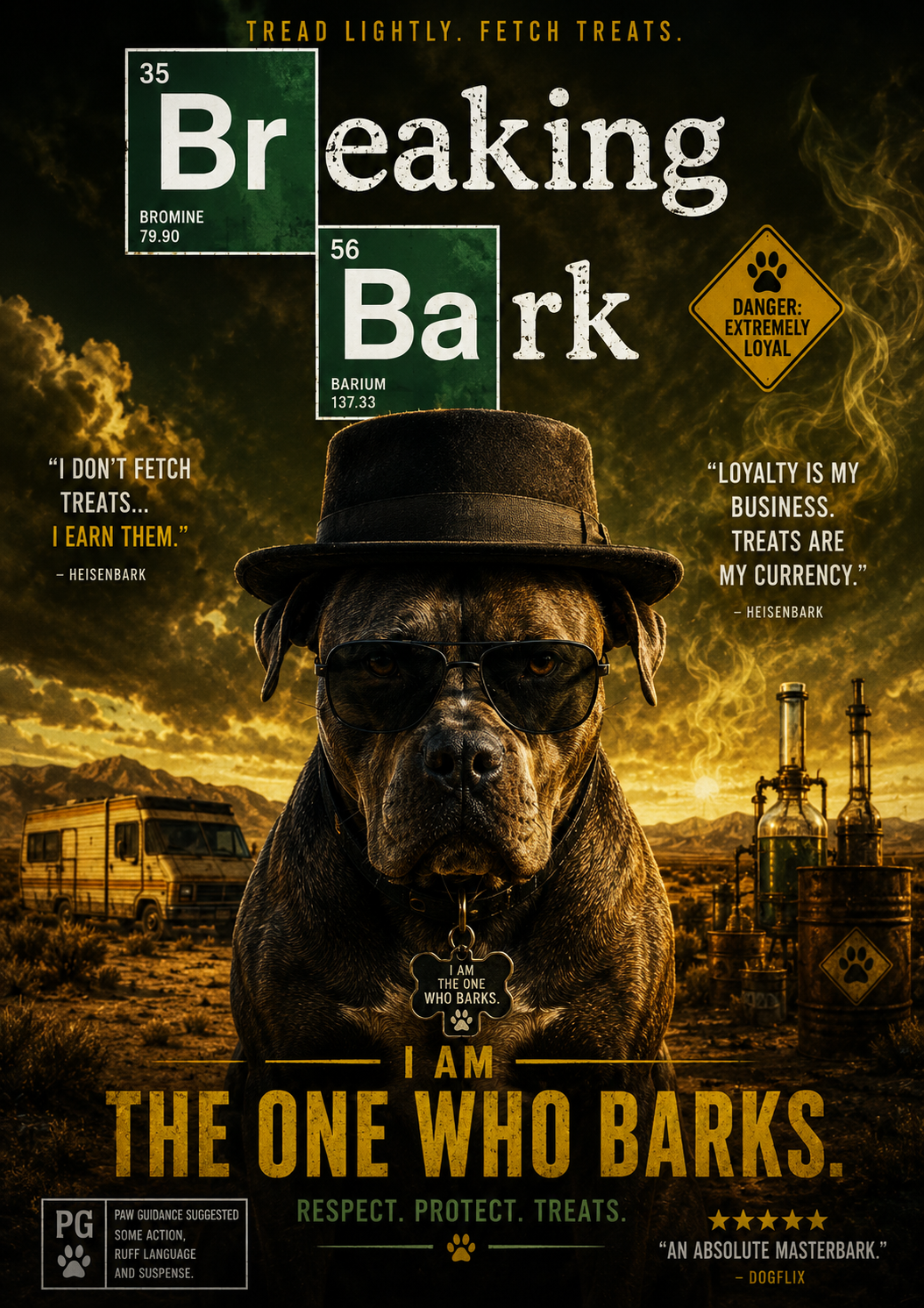 Breaking Bark – Personalised Pet Movie Poster