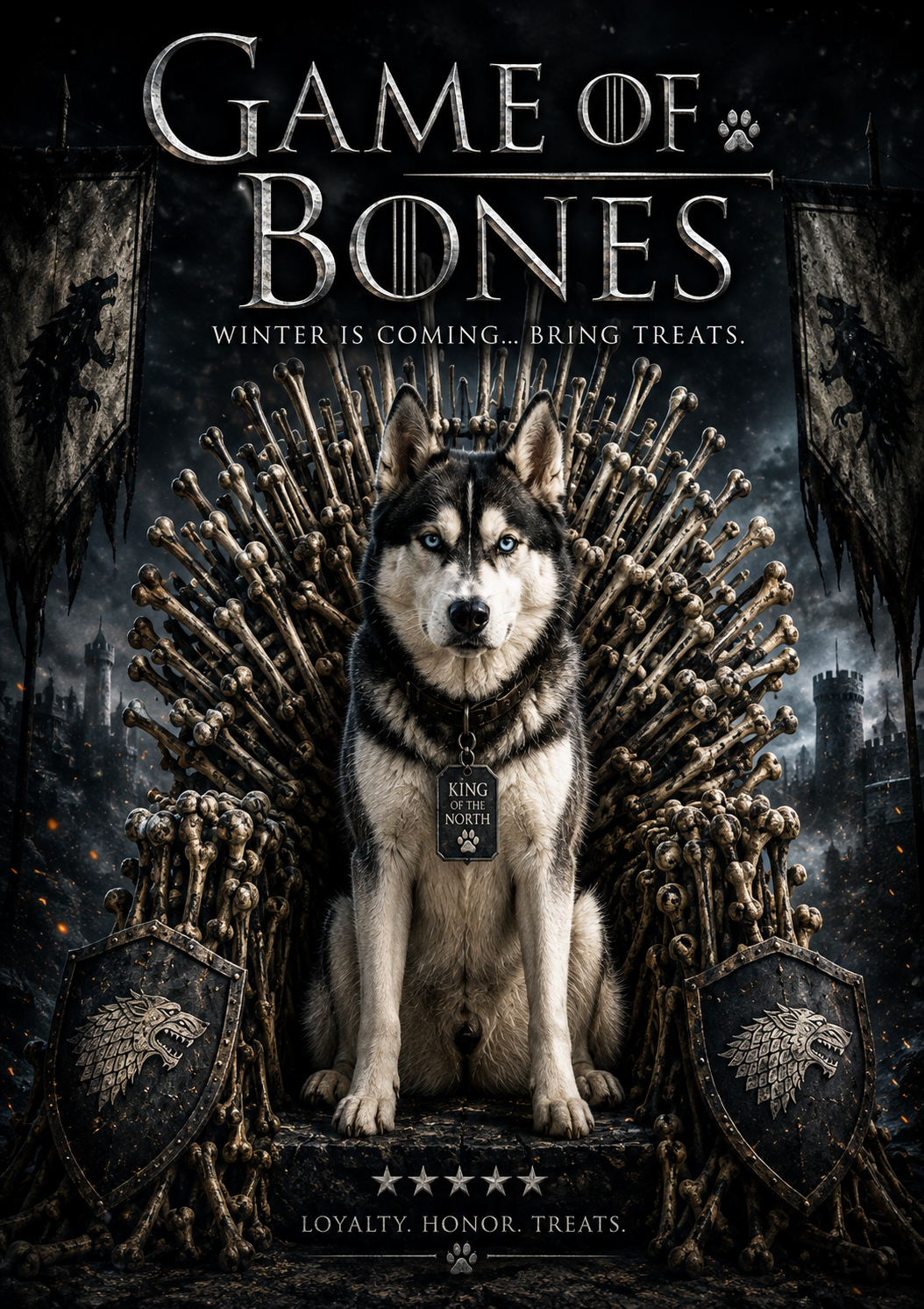 Game of Bones – Personalised Pet Movie Poster