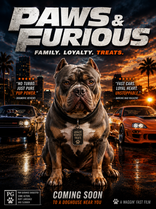 Paws & Furious – Personalised Pet Movie Poster