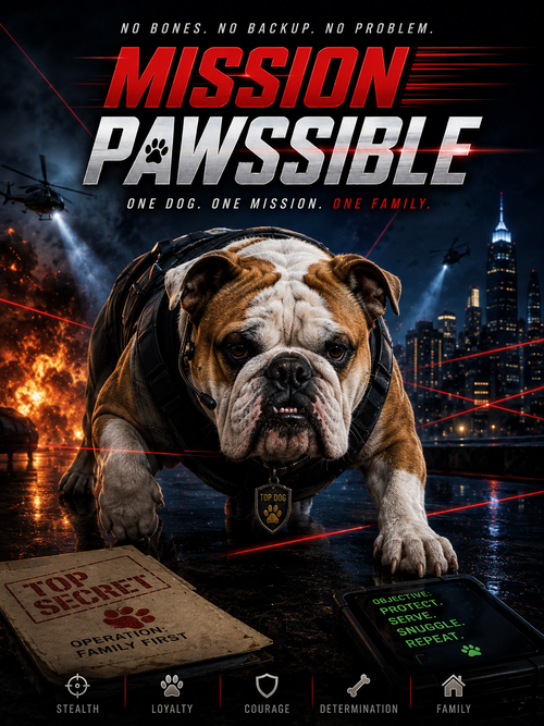 Mission Pawssible – Personalised Pet Secret Agent Movie Poster