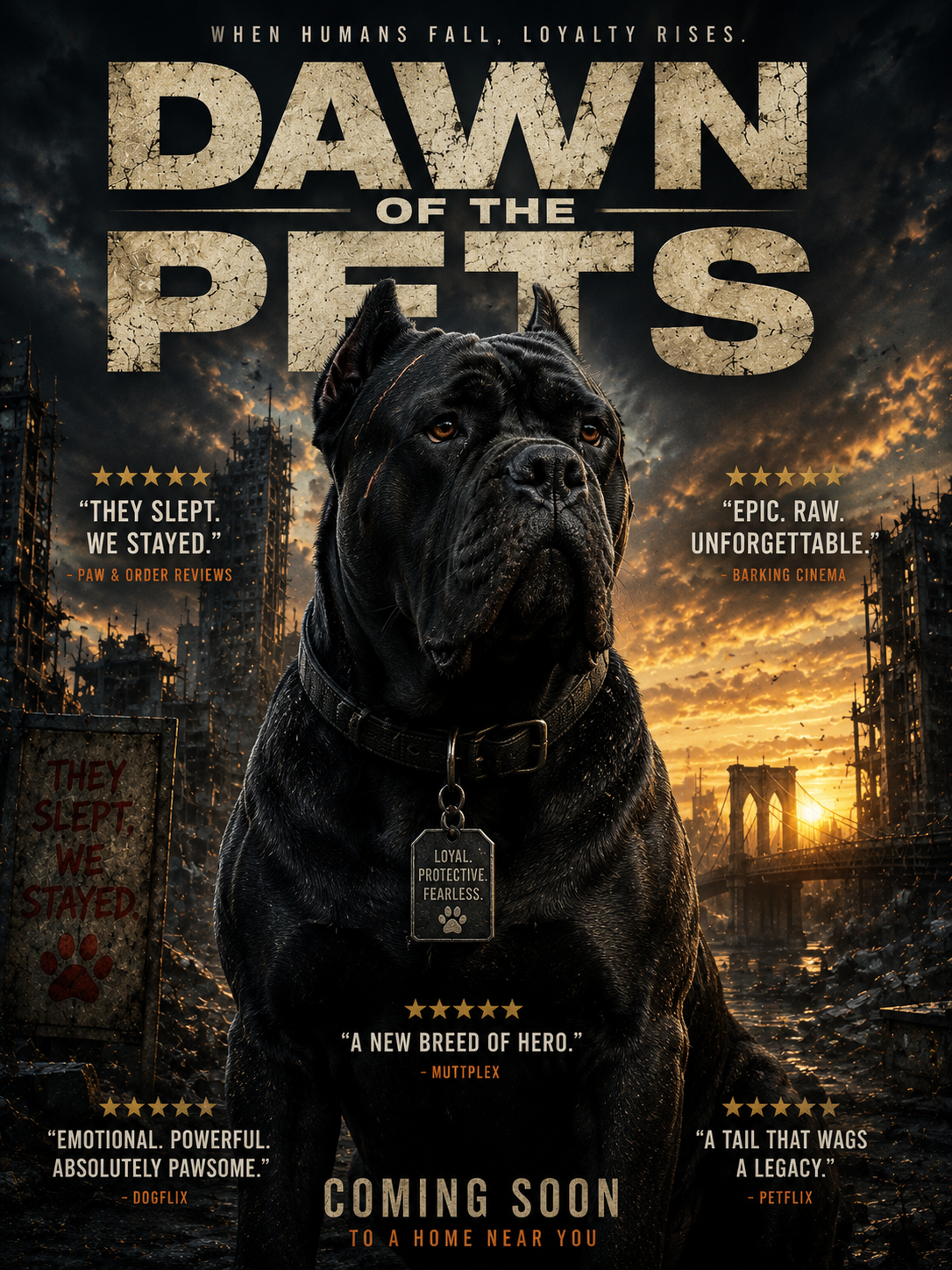 Dawn of the Pets – Personalised Pet Movie Poster