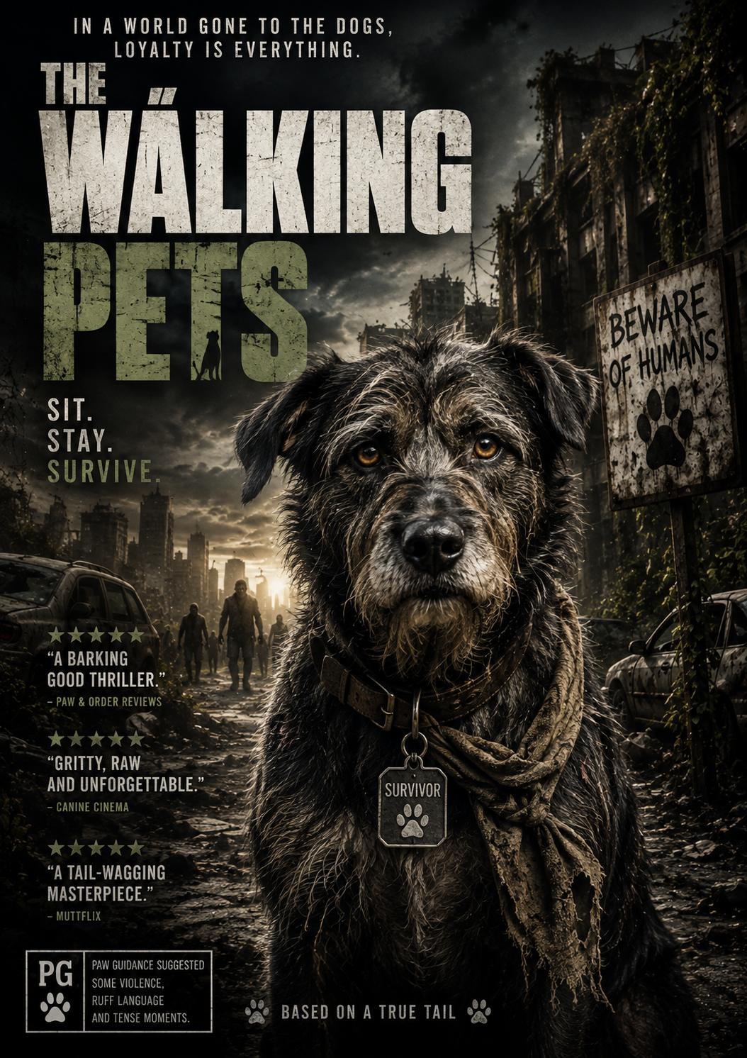 The Walking Pets – Personalised Pet Movie Poster