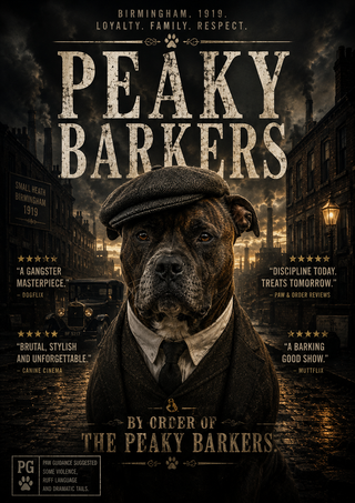 Peaky Barkers – Personalised Pet Movie Poster