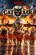 Cat Air personalised cat movie poster by PETFLIX