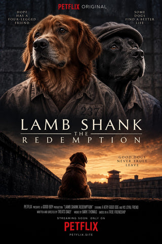 Lamb Shank Redemption – Personalised Dog Movie Poster