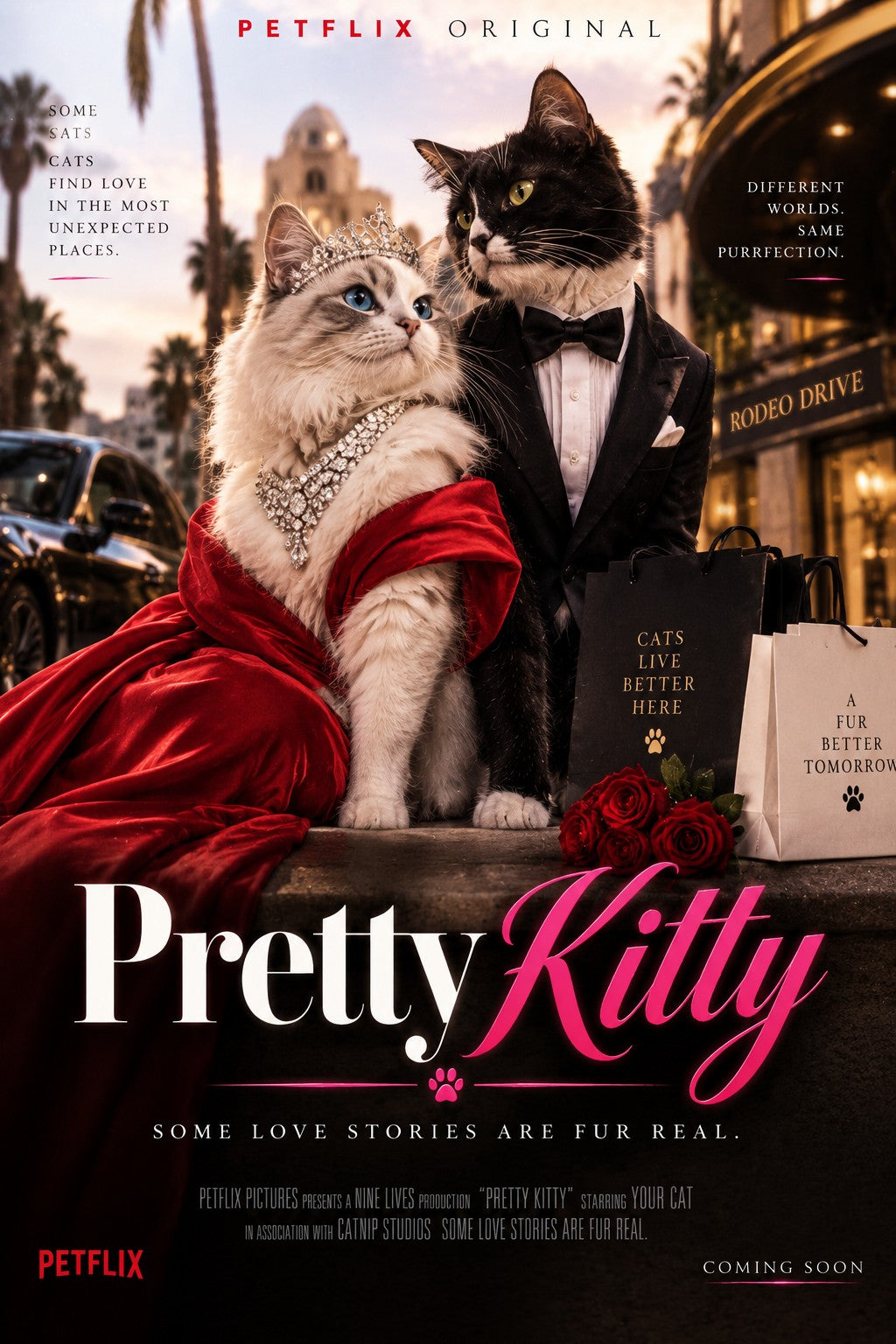 Pretty Kitty personalised cat movie poster