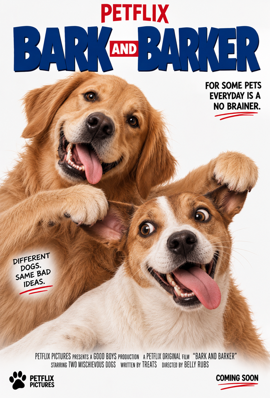 Bark & Barker Personalised Dog Movie Poster | Custom Pet Portrait