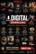 PETFLIX Digital Movie Poster – Personalised Pet Portrait