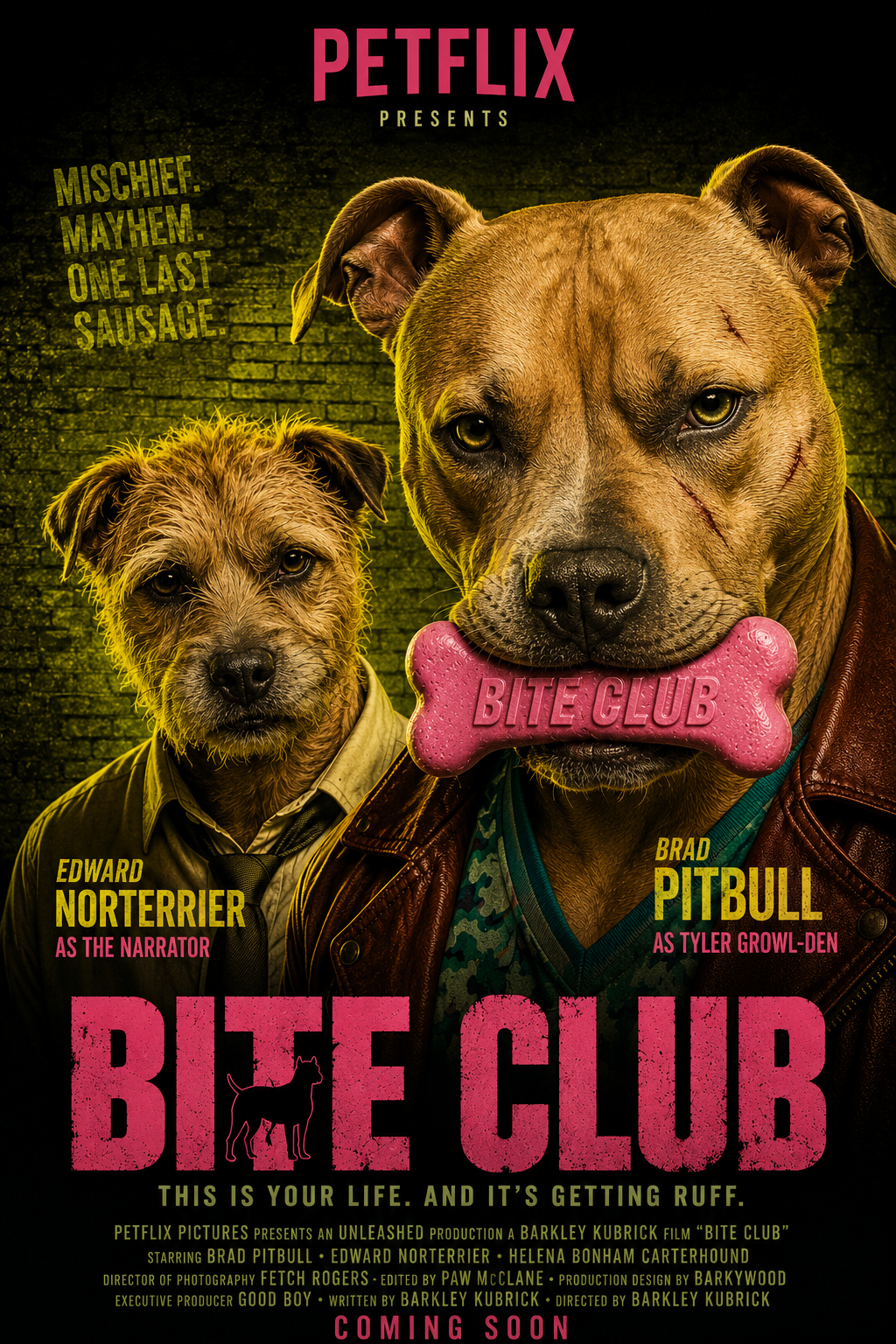 BITE CLUB – Personalised PETFLIX Movie Poster