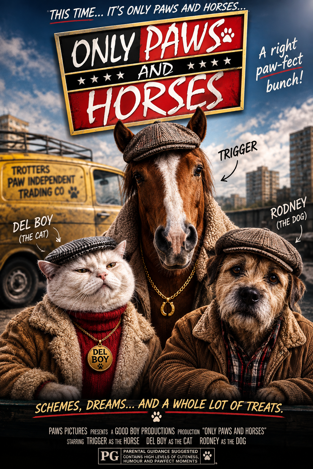 Only Paws and Horses – Personalised Pet Comedy Movie Poster