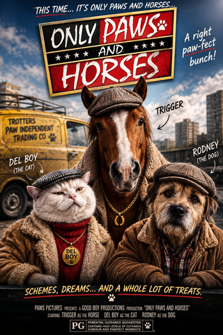 Only Paws and Horses – Personalised Pet Comedy Movie Poster